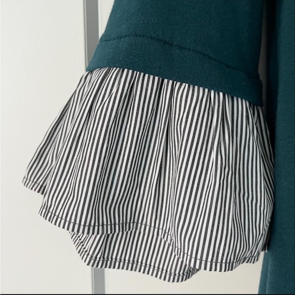 Pleione pinstripe cuffed long sleeve dress size Small - Picture 6 of 6